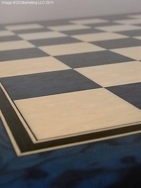 H201E Blue High Gloss Finish Chess Board - 50cm