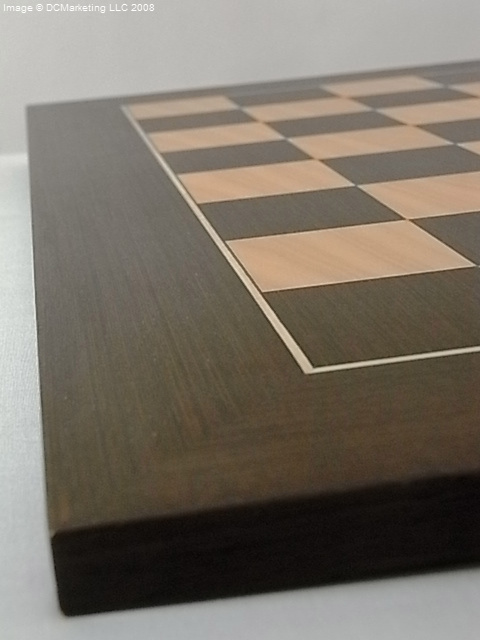 Deluxe Wengue and Maple Chess Board - 55cm